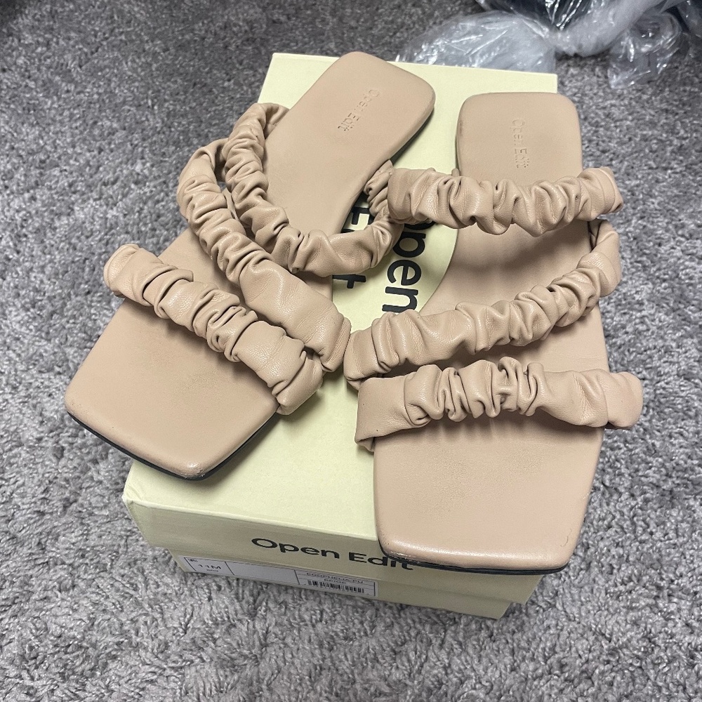 Nordstrom Open Edit Nude Sandals Size 11